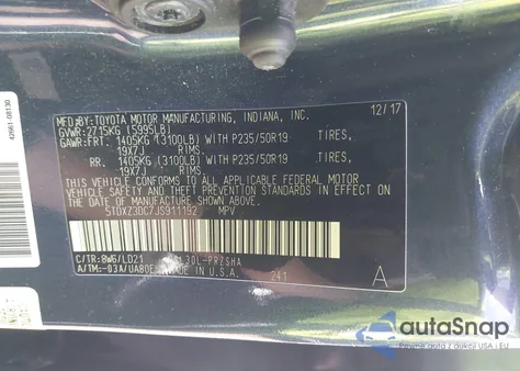 2018 Toyota Sienna Se Premium 8 Passenger из США, поврежденный, VIN 5TDXZ3DC7JS911192